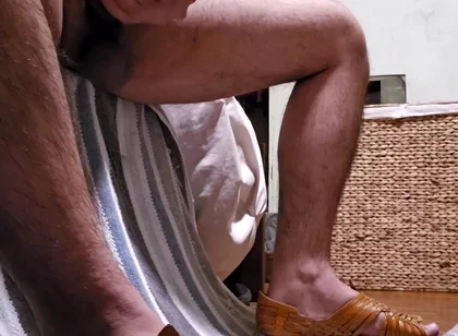 Masturbating While Wearing Huaraches Sandals