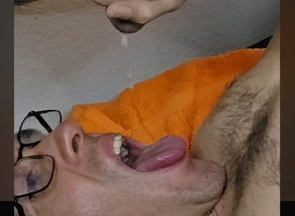 POV Cumswallow Slave Dripping Warm Cum