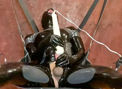 Vibrator Play in the Sex Swing - Alex Latex
