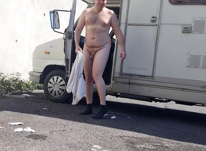 All Naked in Street