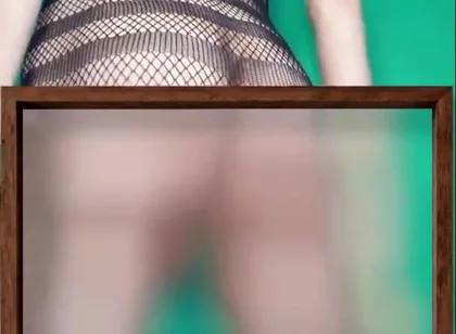 Fishnet Dress with and Without Some Panties