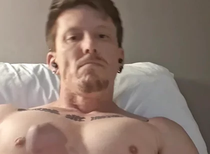 Muscular Guy Jerks off Solo with Massive Cumshot