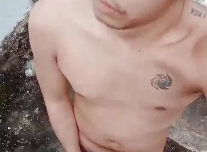 Waiting for Stepdaddy Outdoor! Pinoy Twink Naked Hard Cock, Masturbationa Nd Cumshot