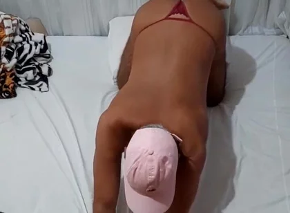 Ladysilva in Red Panties on the Bed What a Hot Ass to Fuck