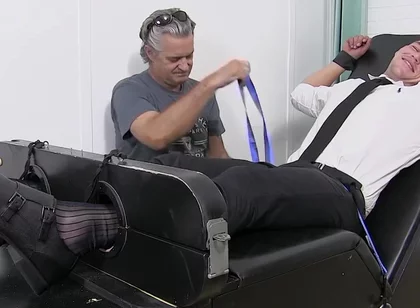 Business Gay Restrained By Foot Fetish Dominant Master
