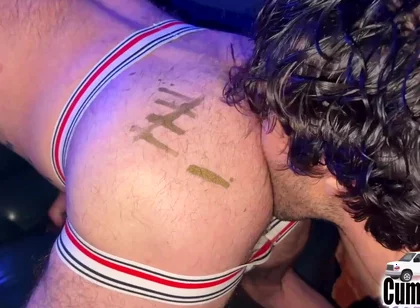 Cum Dump Van Gang Bang Tatted White American All Stud Group Raw Sex BBC
