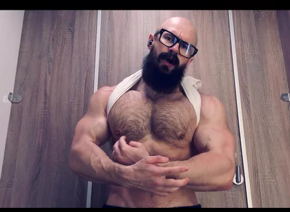 Pec God. Listen to My Hard Breathing and Look at My Bulging Muscles