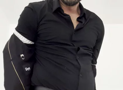 Handsome Gets Tattooed in Suit