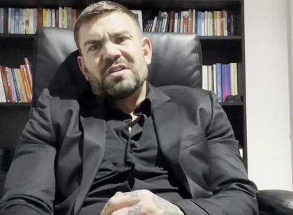 Handsome Guy Masturbates in Suit