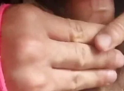Miniature Ladyboy Sissy Sucks a Huge Load of Cum Onto Her Body From Bumble!