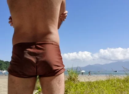 Furry Enjoying the Beach