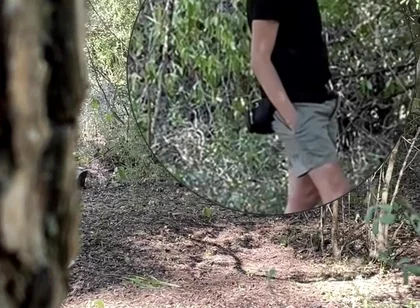 Amateur Boy Caught Jerking-off in the Woods