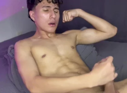 Skin Slick with Cum, Sweat Drips From Ass