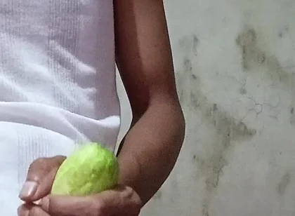 Jujut Expression Playing Solo Using Cucumbers That Have Been Hollowed Out