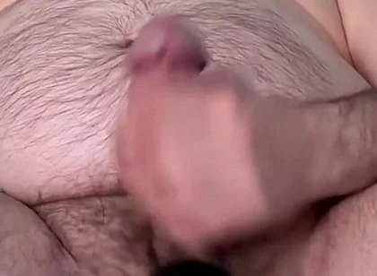 Hairy Daddy Bating Edging and Cumming
