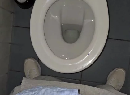 Phantomgentx - Hairy Muscular Hunk Moans Loud and Jerks in Public Toilet