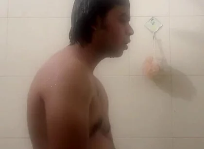 Young Desi Twink Gets Hard in the Shower