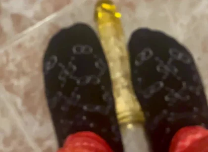Young Man in Leggings Masturbates