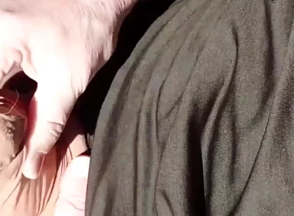 Horny Cumshot with the Door Open in the Car