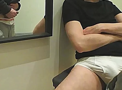 Amateur Boy Pees a Few Drops on His Flatmate's White Briefs
