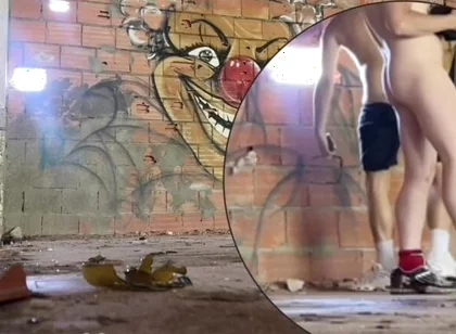 2 Amateur Boys Caught Having Quick Fun in an Abandoned Building