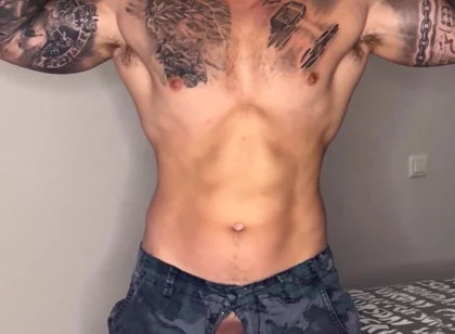 My Big Cock Cums with Military Outfit!