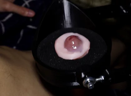 Very Hard Masturbates Big Cock Car for Auto Fucking
