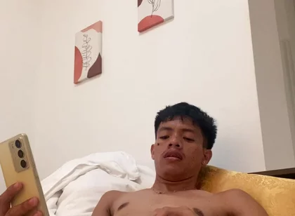 Filipino Twink Gets Hard, Jerking off to Explosive Cumshot