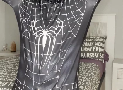 My Big Cock Dont Need Touch to Cum! Spiderman Cums