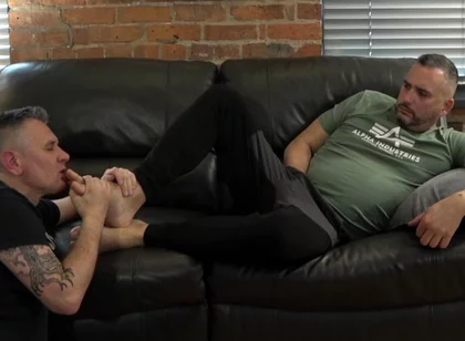 Worshipping Feet and Eating Cum
