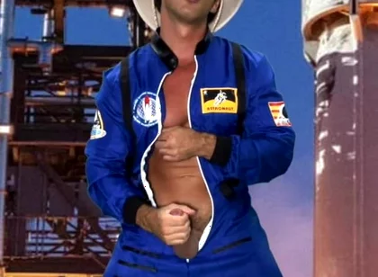 Space Suit Jack off