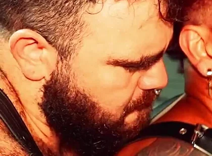Locker Room Tattooed Bear Drills Deep Bareback
