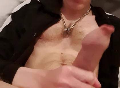 Twink Wanking Massive Uncut Wet Cock