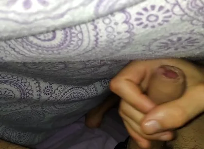 Boy Moaning and Jerking Good Wet Cock, in the Morning Under the Sheets! Better a Blowjob, Will You G
