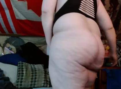 Fatty Cum Dump Sissy Dances and Strips with a Dildo in His Ass Hole