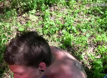Amateur Twin Get Ass Fucked Outdoors