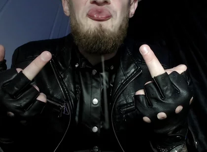 All-leather Alpha -dominates and Humiliates with Spit and Shoe