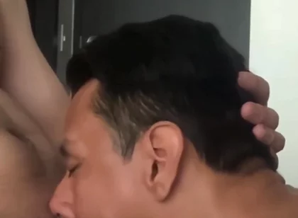Obedient Sucking His Cock Until He Comes