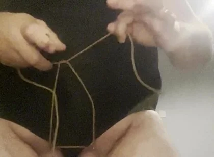 Cock and Ball Bondage with Crossdress and More Bondage