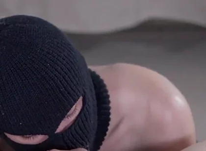 Masked Thief Sloppy Deepthroat & Swallows My Load