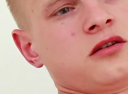Military twink Kenton slides into a toy