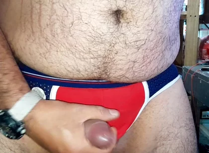 Nice Cum Using Red Jockstrap