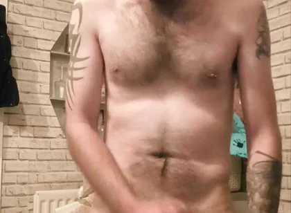 Big Dick Wanking and Smoking