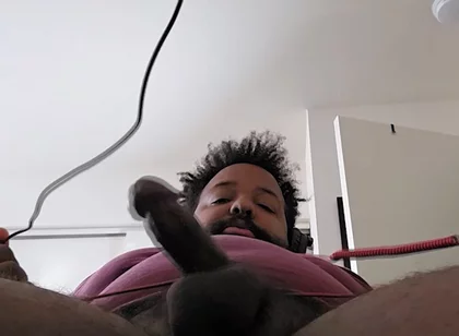 Sexy BBC Bear Spits on His Dick and Cums Hard!