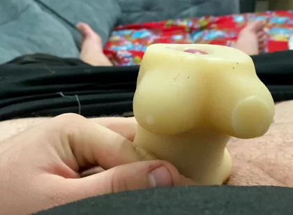 Masturbating My Dick with Sperm