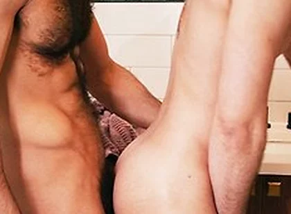 Steamy Shower Blowjob Turns Into Rough Bareback Anal Between Hairy Hunk & Hot Jock