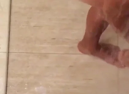 My Showering - 2 Times with Slim Belly and 1 Time with Big Bloated Belly