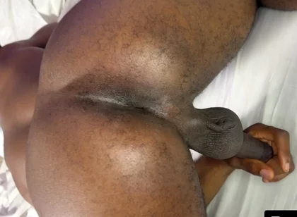 Horny Black Guy Wanks His Dick