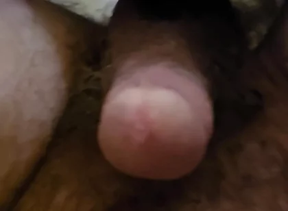 Laid Back POV in Bed with My Shorts Downs and Drop of Precum