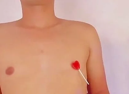 Femboy Let Your Stepbrother's Best Friend Play with His Sweet Nipples